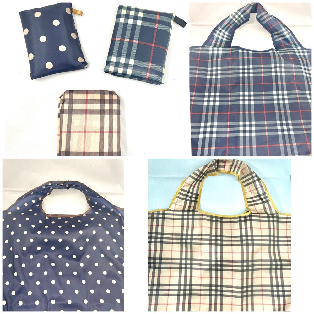 GREAT FOR GIFTING !FOLDABLE REUSABLE LARGE GROCERY SHOPPING BAGS PACK OF 3 !!